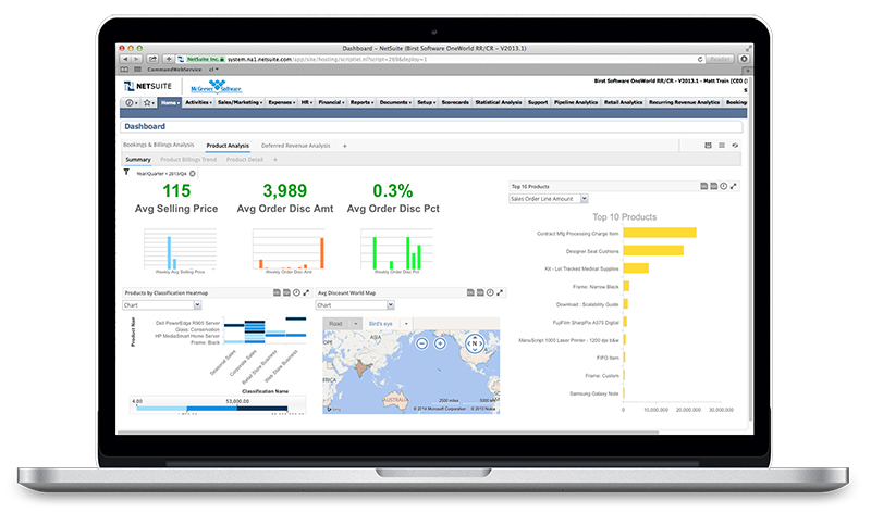 NetSuite - Dashboard