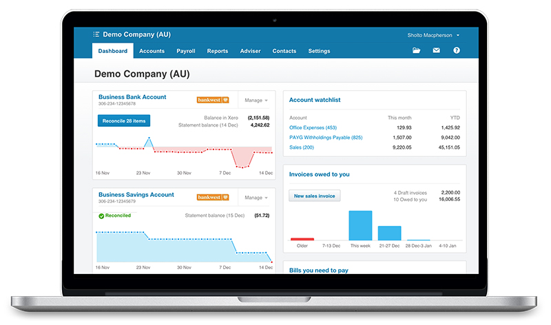 Xero - Dashboard